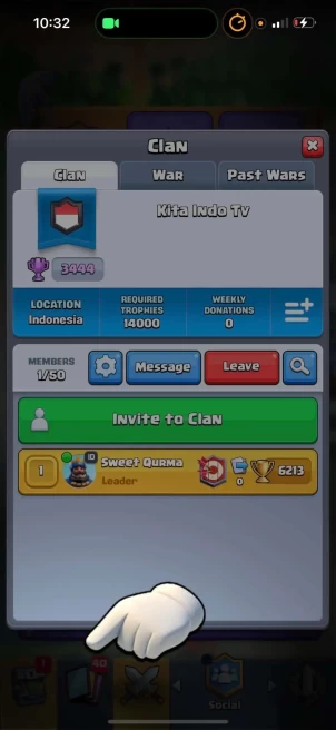 Clash royale clan | Max clan 3444 Trophy | Instant Delivery