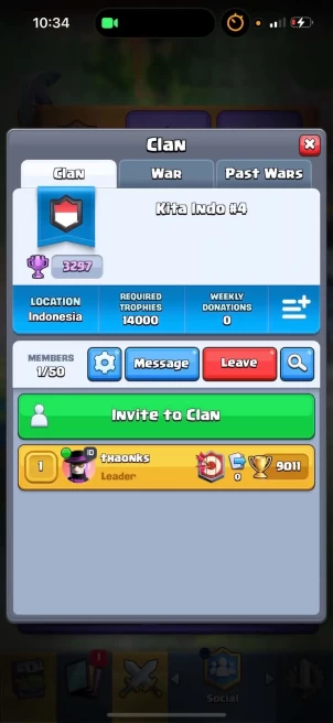 Clash royale clan | Max clan 3297 Trophy | Instant Delivery