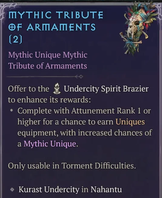 [S13] 10x T12 Mythic Armory Tribute - 1-4 Mythic Drops Each - Fast Service