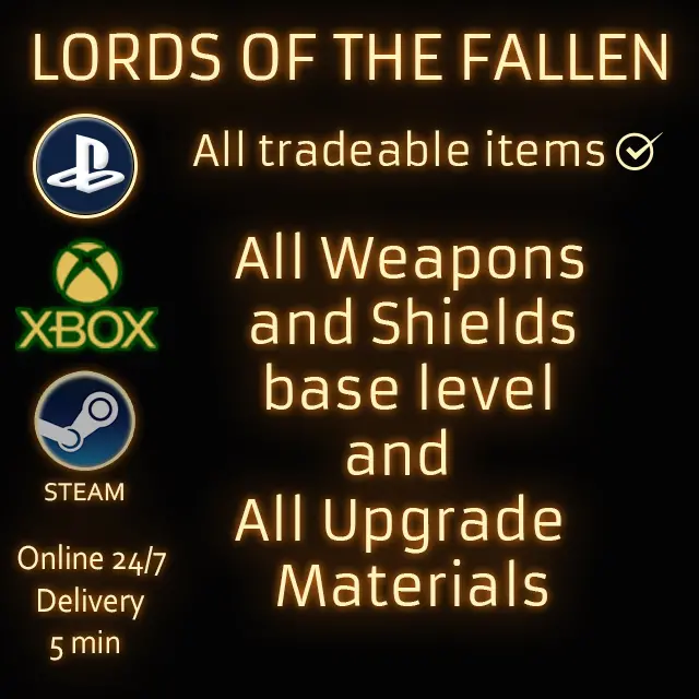 (PS/XBOX/PC) Lords of the Fallen Weapons and shields + Upgrade materials