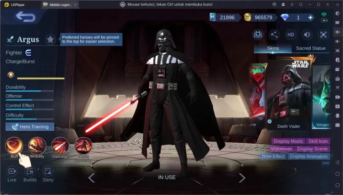 Global|Hero 124|Skin 445|Exalted|Legend Franco,Alpha| NEO Brody,Fredrin| Alstar Moskov| StarWars Argus | More Check SS ML2035B