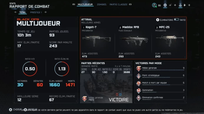 [Code A213] Level 55 / 800 CP + Nice Skin / Full Access