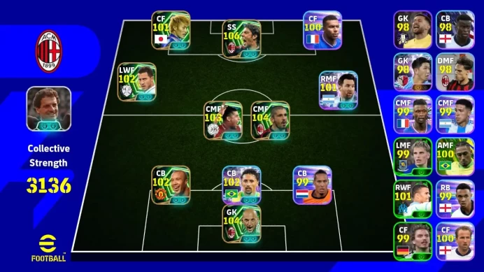 Android Power 3136 | Rui Costa Epic DB | Gattuso Epic DB | Abbiati Epic DB | EFB134B 2026
