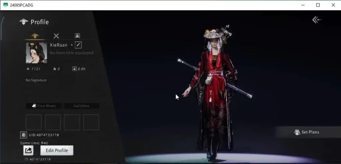GLOBAL|Lv 5|Starter|GS 3726|Crimson Curtain+Anthem of Ages|Nameless Sword+Panacea Fan|Female MC|Netease(WWM1121)