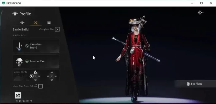 GLOBAL|Lv 5|Starter|GS 3726|Crimson Curtain+Anthem of Ages|Nameless Sword+Panacea Fan|Female MC|Netease(WWM1121)