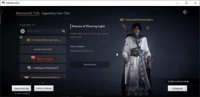 GLOBAL|Lv 93|GS 25K|Abyss Conqueror|1 Harmonic Core|Return of Spring,Elegy of Petal|Snow Oath|100% Oddty|MC Male|Netease|WWM1120