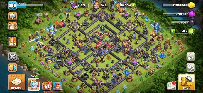 30% Off -1 level left, 5 heroes maxed out - 275 max walls-TH18-XP286 - Lifetime Warranty- With TH10 Gift Account
