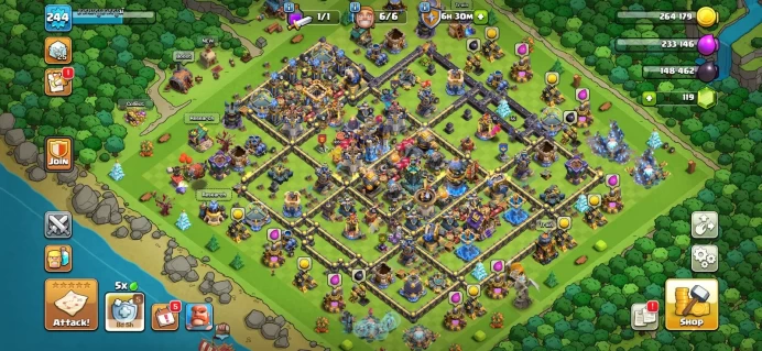 Town hall 18 Xp 244, 3 equipment epic max, 23/24 equipment common max, 5 Hero max,C6299
