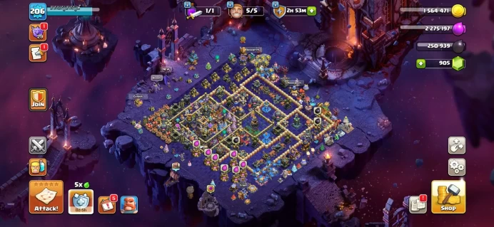 Town hall 18 Xp 206, 12 equipment epic, C6300