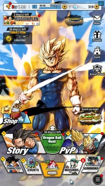 147M Total Power|LV 153|1LR+6UL+14LL|SSR Goku Black,SSG Gogeta(Red),SS Goku (Red),Super Vegito,Majin Vegeta|Android|(DBL1053)