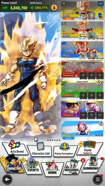 147M Total Power|LV 153|1LR+6UL+14LL|SSR Goku Black,SSG Gogeta(Red),SS Goku (Red),Super Vegito,Majin Vegeta|Android|(DBL1053)