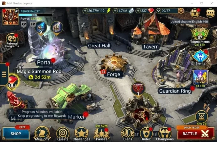Lv 49|623K Power|1 Mythical (Lady Mikage)|21 Legendary(Artax,Ninja,Rae,Belz,Rathaloz,Etc)|337 Gems|26K Energy|Plarium(RSL1500)