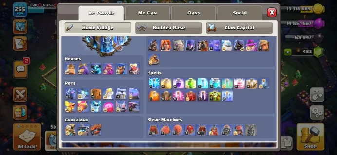 Th_18(XP 255)(EVERYTHINGS FULL MAX EXCEPT  WALL)(50 WALL MAX )(14 SKIN HERO & 1 SKIN MAP)(26 E.EPIC MAX)(3K STAR WAR)(LIFTIME WARANTY)