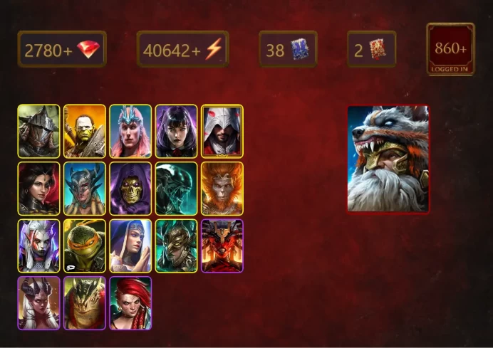 [STARTER]Fjorad+Martyr+Rathalos+Artak+Loki+Alice+Ezio Auditore+Adelyn+Scyl+Skeletor+Xenomorph+Wukong+Visix+Michelangelo+39Epics