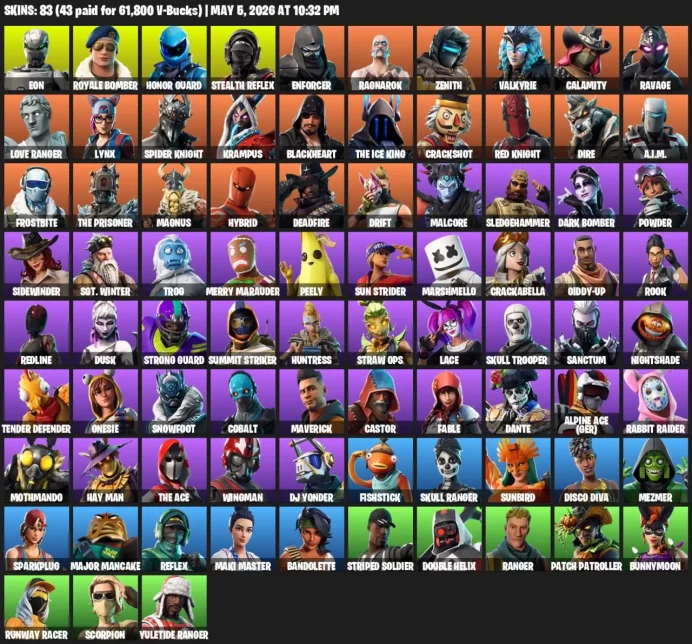 Eon/Royale Bomber/Honor Guard/Stealth Reflex  