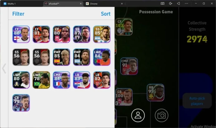 Android|PW 2974|Epic Sneijder,Shevchenko,Morientes,Ochoa,Denilson|SHW Huijsen,Messi|650 Coin|2026|Check SS EFB1603B