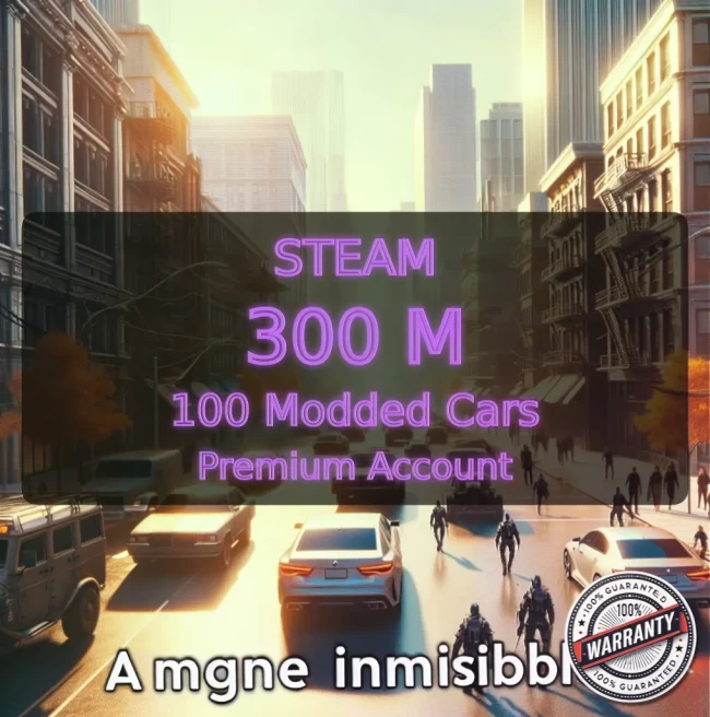 [STEAM PC - ENHANCED] 300 Million in Pure Cash + 100 Modded Cars + 20 Modded Outfits | Level 120 + Max Stats + Unlock #LOT-138168