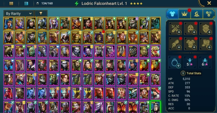 Starter acc with Vulkanos : 92k energy / 61 mln coins / Gnut, Elenaril, Royal Huntsman, Arix, Ninja + 20 Login Legendaries