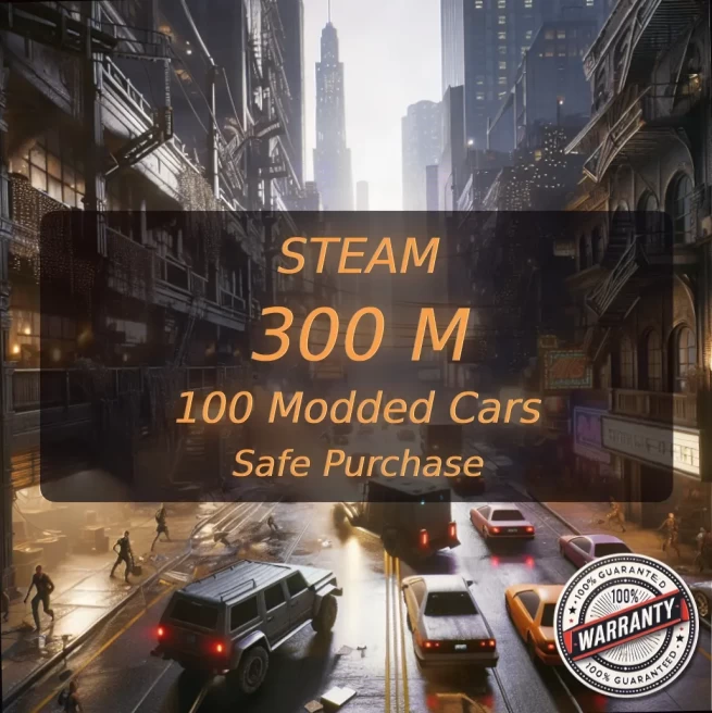 [STEAM PC - ENHANCED] 300 Million in Pure Cash + 100 Modded Cars + 20 Modded Outfits | Level 120 + Max Stats + Unlock #LOT-138243