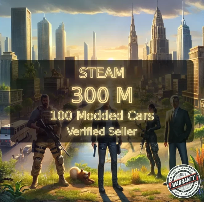 [STEAM PC - ENHANCED] 300 Million in Pure Cash + 100 Modded Cars + 20 Modded Outfits | Level 120 + Max Stats + Unlock #LOT-138244