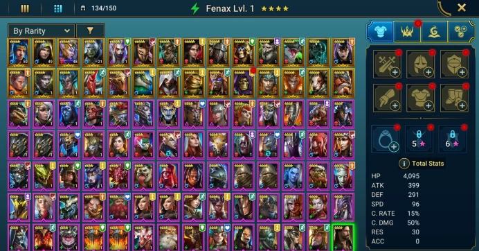 Starter acc with Acrizia : 92k energy / 62 mln coins / Dracomorph, Fu-Shan, Elenaril, Arix, Ninja + 20 Login Legendaries / Slixus