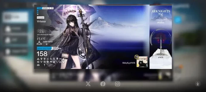 Lv 76|158 OP + 8 Skin|5795 Orundum+96 Originium|3 Limited| [Virtuosa,ETNC,HTB] |Terminal 15-11|Check SS(AK1516)