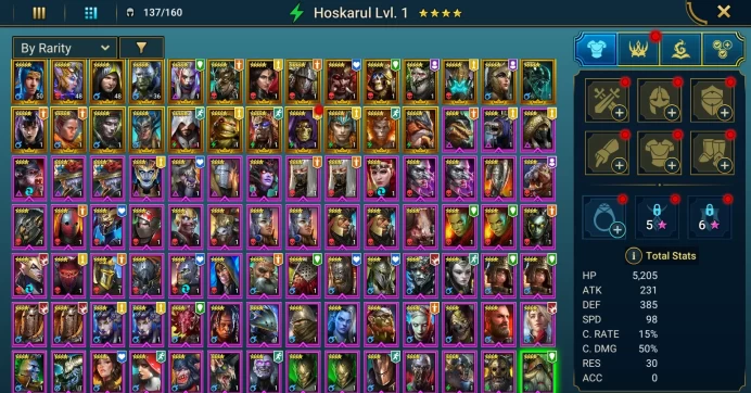 Starter acc with Pallas : 94k energy / 62 mln coins / Korugar, Bystophus, Arix, Ninja + 20 Login Legendaries / Oboro 2x