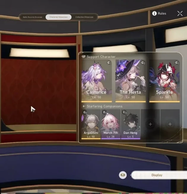 Asia|TL 34|1 Golden Companion|5 Limited|Castorice,Sparkle,The Herta,Ruan Mei,Dr. Ratio|Mc Male|TakeMail|CheckSS(HSR7271)