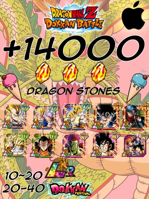 14 000K-15 000K DS Dragon Ball Z Dokkan Battle GLOBAL [IOS] INSTANT DELIVERY