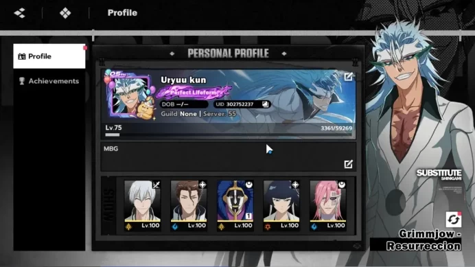 NuverseSEA|Lv75|14 SSR [Ichiban,Toshiro,GrimmJow-Res,Syayela,Nelliel,Aizen,Kisuke,KurotsuchiB1,SoiFon,Etc]+Stamp|11 Sign|BSR1163