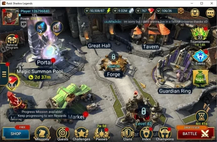 Lv 26|679K Power|1 Mythical (Lady Mikage)|16 Legendary(Champfort,Ninja,kalvalax,Artax,Etc)|767 Gems|50K Energy|Plarium(RSL1501)
