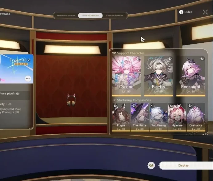 Asia|TL70|Casto Prem Team|20 Limited|[(Yao Guang)+Sign,Phainon,Cerydra,Dante,Firefly,Fugue,The Herta,B3,Sparkle]|MC Male|HSR7034