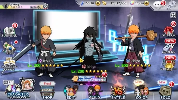 [GLOBAL]20K Orbs+Fresh All Story|Ichigo 9th Aniv,Halibel Unleashed,Tetsuzaemon,Yammy,Rangiku Swimsuit,Etc|CE ON|Klab ID(BBS2679)