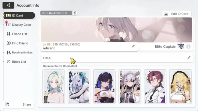 GLOBAL Lv 55|1,6K Crys|7 SSR[(HeidemarieM4,Nine,Orlea)+Sign,NarjaM2,Chizuru,Khalipe,Kayron]+10 SR|3 SSR Partners|Stove (CZN2033)