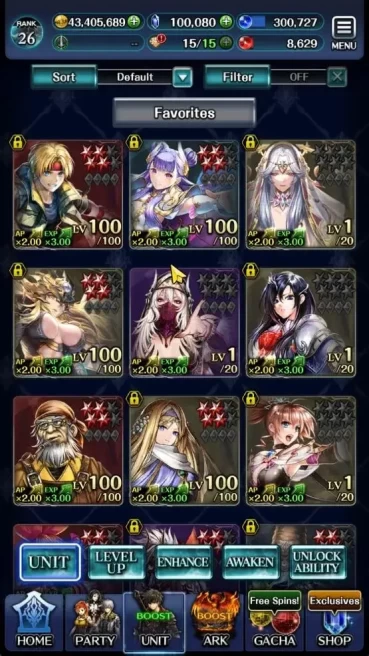 GLOBAL|Rank 26|100K Crystal|Collab [Claude C Kenny,Palamena]+[A Roland,G Lilaha,KoG Mauna]|3 UR 1 LR 55 SSR Ark|Code Only|LC1286