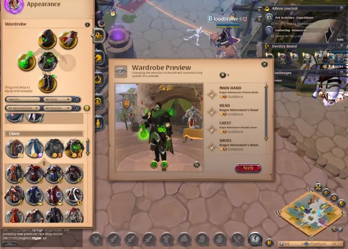 ALB19: Asia | 1.24B Fame | Full Rogue Adventurer Set | Hell Mare Horse | Over 15M Silver Assets | Many 100/100 Specs