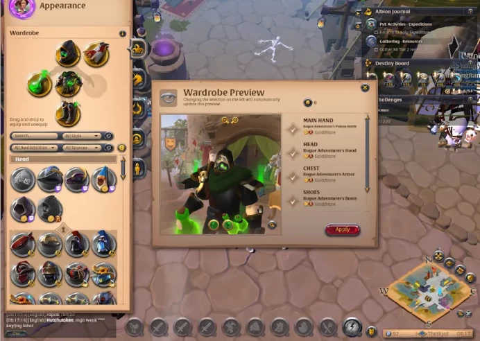 ALB19: Asia | 1.24B Fame | Full Rogue Adventurer Set | Hell Mare Horse | Over 15M Silver Assets | Many 100/100 Specs