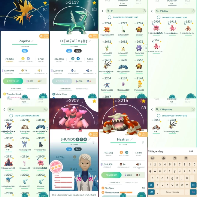 2280 Level 70 2020 Armored Mewtwo (traded) Shiny Celebi Shiny Mega Latias-Latios