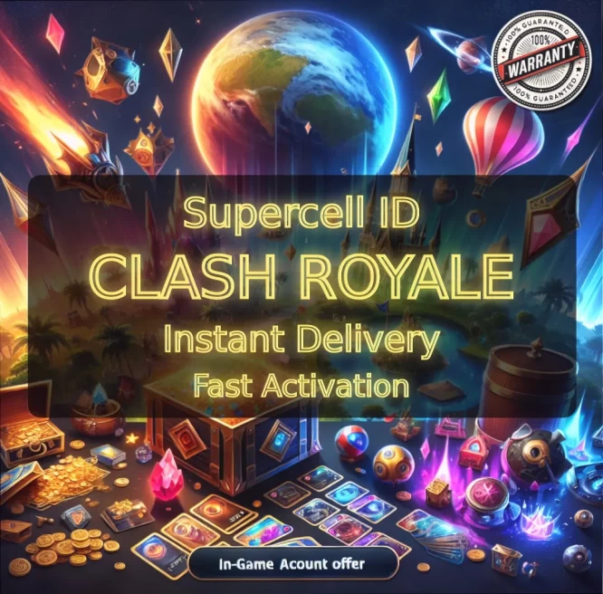 KT 14 LEVEL 42+Trophies:7115+2 Evolution+117 Cards+1 Cards (MAX) + 5 Cards (14LVL)+4 Tower Skins+24 Emotes+332K Gold+782 Gems+IOS/A #LOT-138314