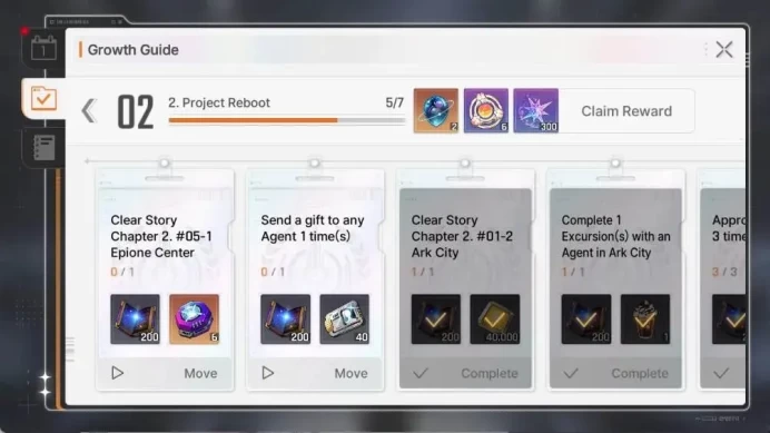 ASIA|P.Lv40 | Story Ch2 Ep2 | Battle Ch3 B2 | Project Reboot 5/7 | 13 PO 4 BO 32 GT claimable|TakeMail(CZN017B)