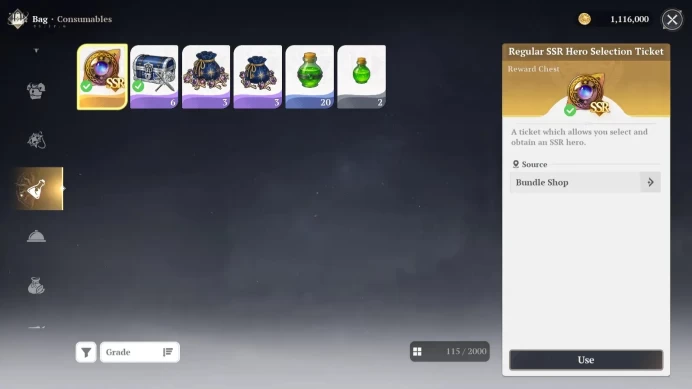 EUROPE| 1 SSR Selector Ticket | Guila, Clotho | Tristan , Tioreh Lv200 | Detail Check SS SDO055B