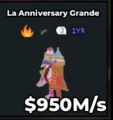 La Anniversary Grande (+1YR TRAITS)950M/s  INSTANT DELIVERY 