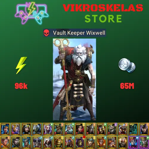 Starter acc with Wixwell : 96k energy / 65 mln coins / Prince Kymar, Genzin, Arix, Ninja + 20 Login Legendaries / Demytha