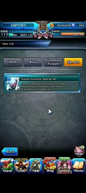 Global|1 Sp Art|293 cc|Rank 117|23 Ascend+7 TW|(Roy,Inumuta,S Miyu,Hajime,Chloe,Fen,Frieren)+TW,Miki,Isliid,Etc|Lpot 307(GS2598)