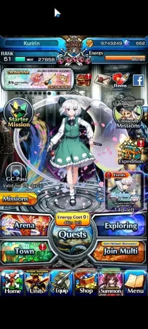 Global|562 cc|Rank 51|3 Ascend+1 TW|Youmu Konpaku+TW,Inheritor Isliid,Demon Lord Vox|Lpot 46|(GS2594)