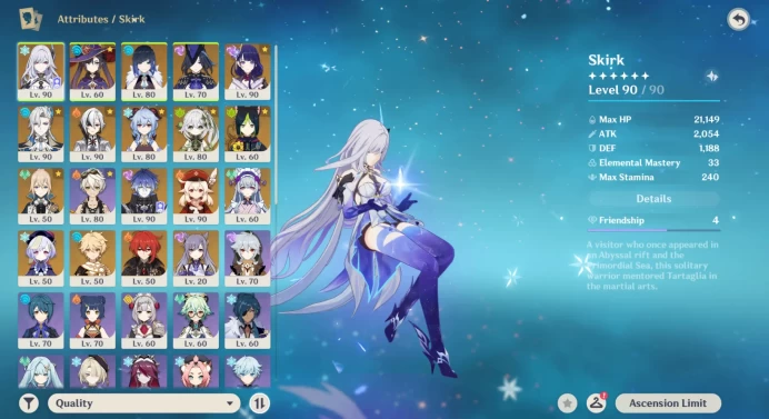 NA AR56 | 17+6 | Skirk + Azurelight • Flins + Bloodsoaked Ruins • Colorinde + Absolution • Ganyu + Amos' Bow • Nahida • Arlecchino • Neuvillette