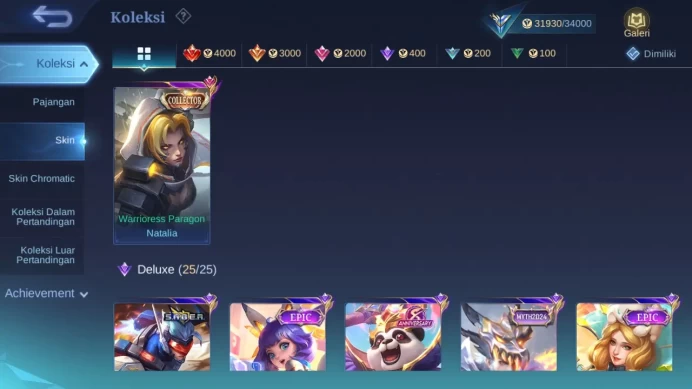 Hero 83 Skin 156 | CC Nata | Spongebob | Gaara | Epic Gusion, Roger | Lightborn Granger | Dtamer Ling, Kimmy check ss ML1317B