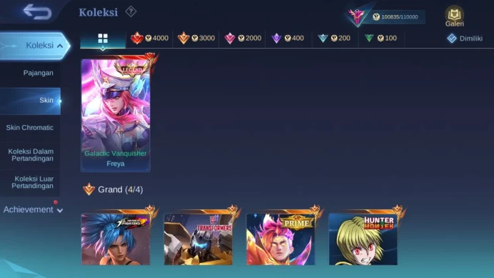 Hero 131 Skin 373 | Legend Freya | HXH Julian | CC YSS | Luckybox Martis | Annual Kagura, Lesley | Prime Claude check ss ML1382B