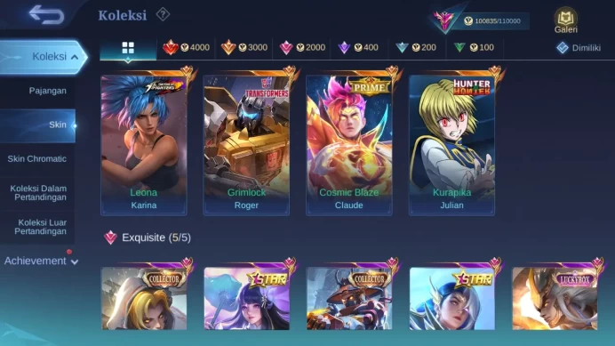 Hero 131 Skin 373 | Legend Freya | HXH Julian | CC YSS | Luckybox Martis | Annual Kagura, Lesley | Prime Claude check ss ML1382B
