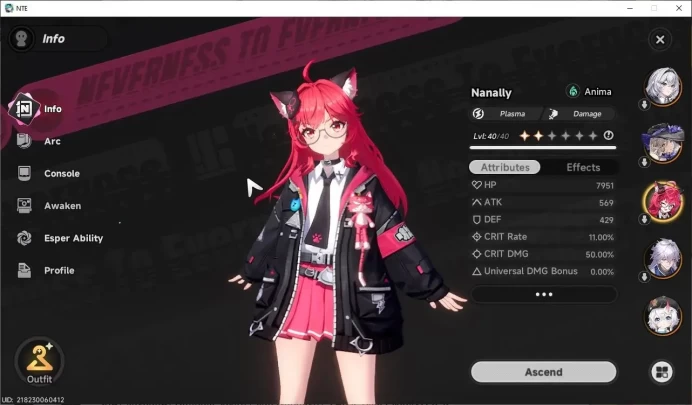 GLOBAL SEA|HL 25|Tyc 9|Hotori Prem Team|5 SSR|Hotori,Nanally,JiuyuanA1,Baicang,Sakiri|Autumn Haze Livery|Female MC|NTE1238